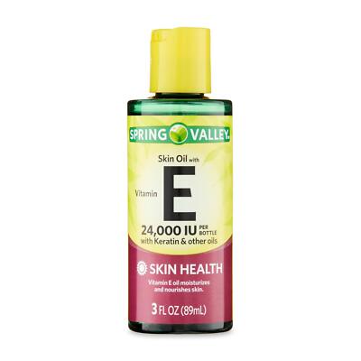 Vitamin E 24,000 IU Keratin Pure Skin Face Oil Moisturizing Nourishing, 3 Fl Oz