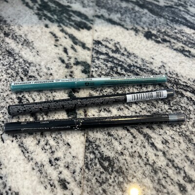 NEW Avon Glimmerstick Eyeliner Set of 3 Starry Night Twilight Sparkle Aqua Green
