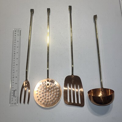 Kitchen Utensil Set 4 pc Copper Heads