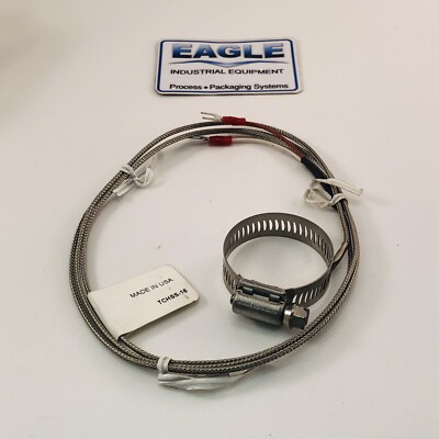 Plastic Process Equipment TCHSS-16 Hose Clamp Thermocouple Type J *NEW*