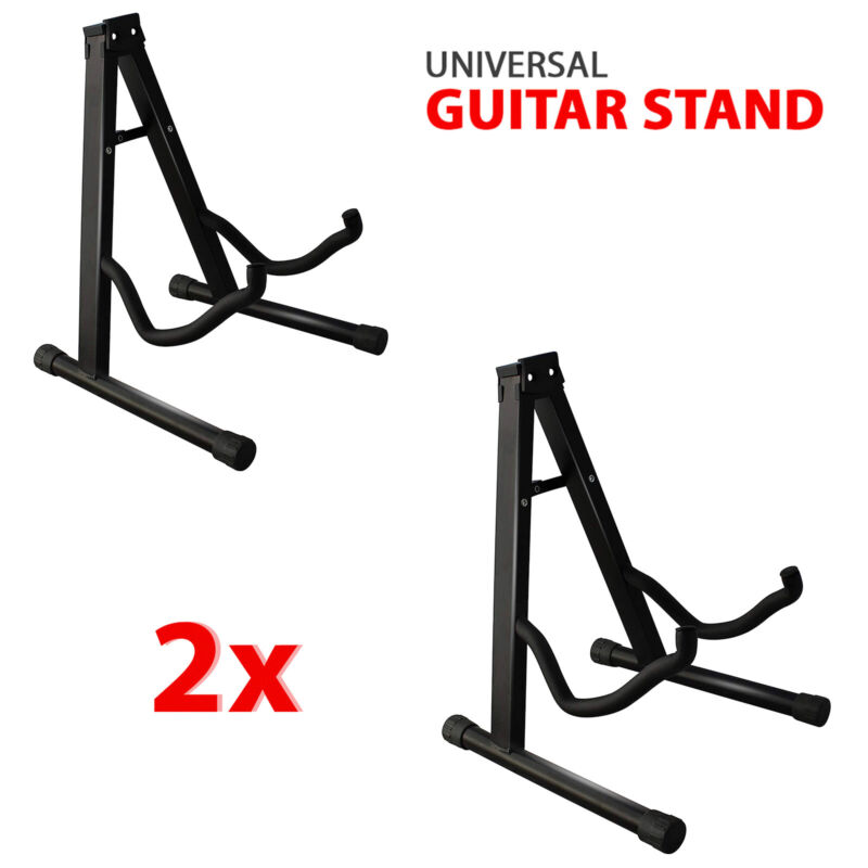 Floor Folding Guitar Stand Holder A Frame Universal Fits Acoustic Electric Bass
