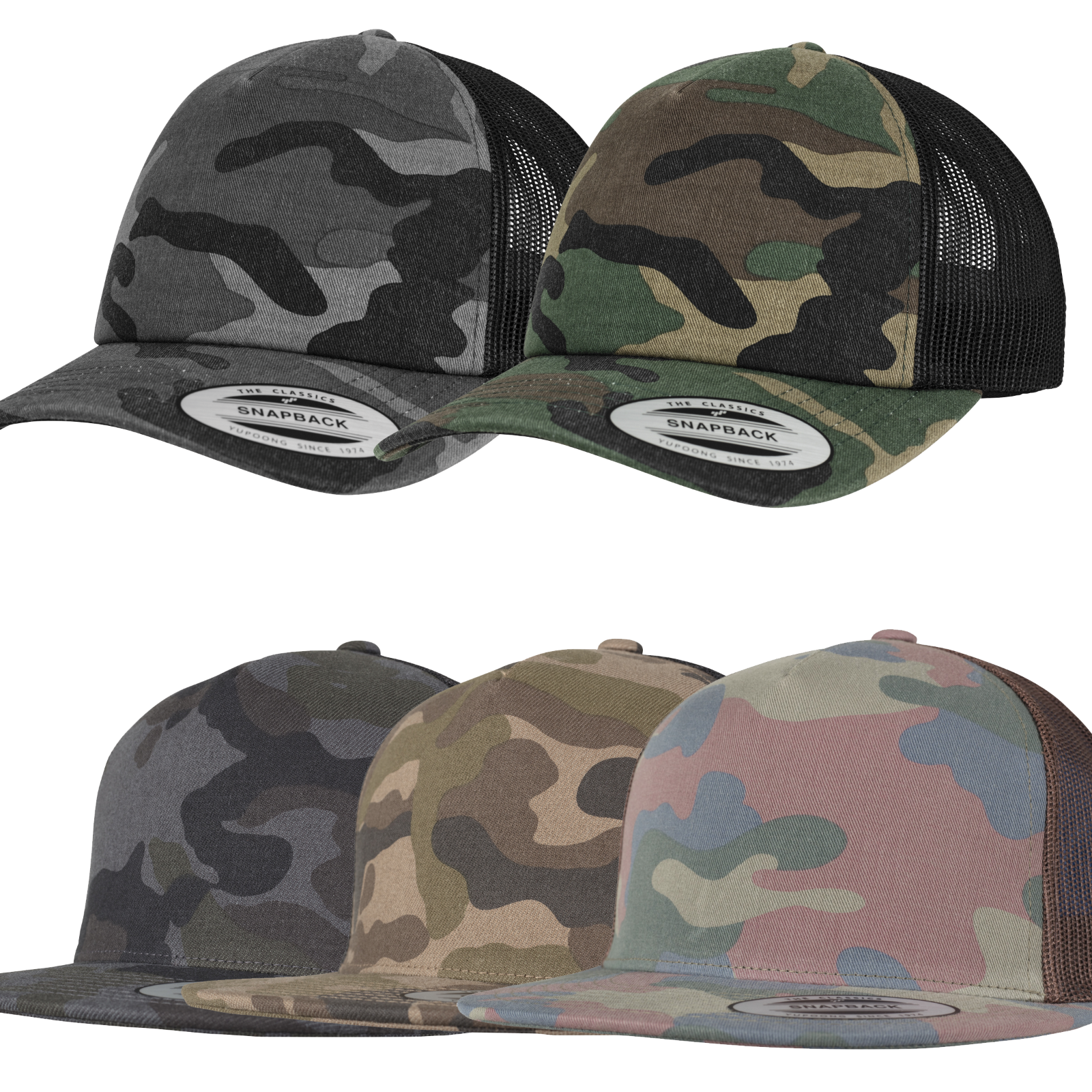 flexfit camo trucker hat