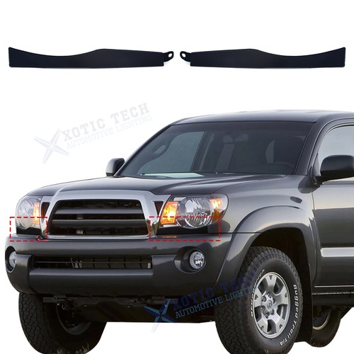 Front Bumper Grille Headlight Filler Trim Panels Fit For Toyota Tacoma 2005-2011