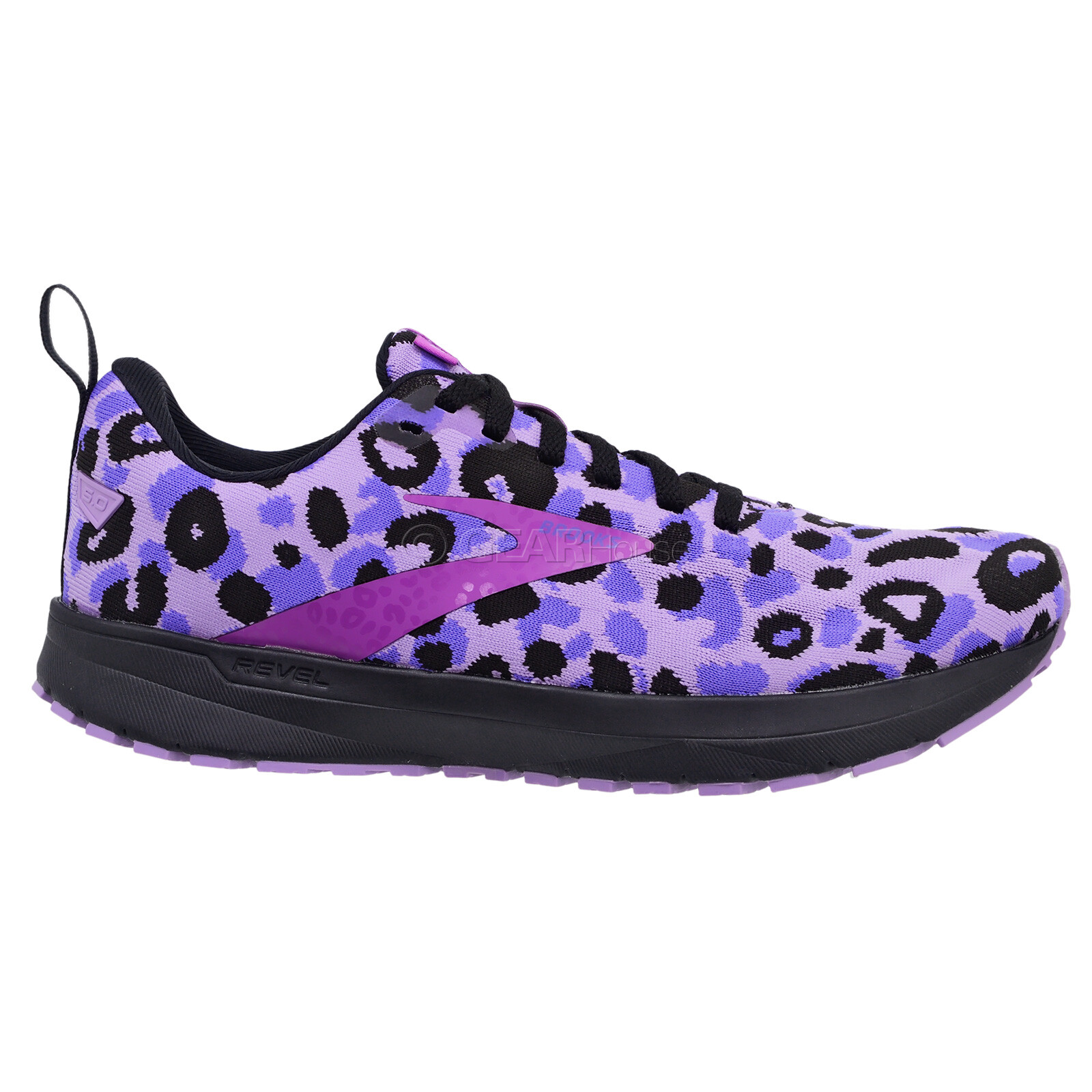 

BROOKS Revel 5 Женские вязаные шоссейные кроссовки, фиолетовый / кактус, выбор размера, Brooks Revel 5