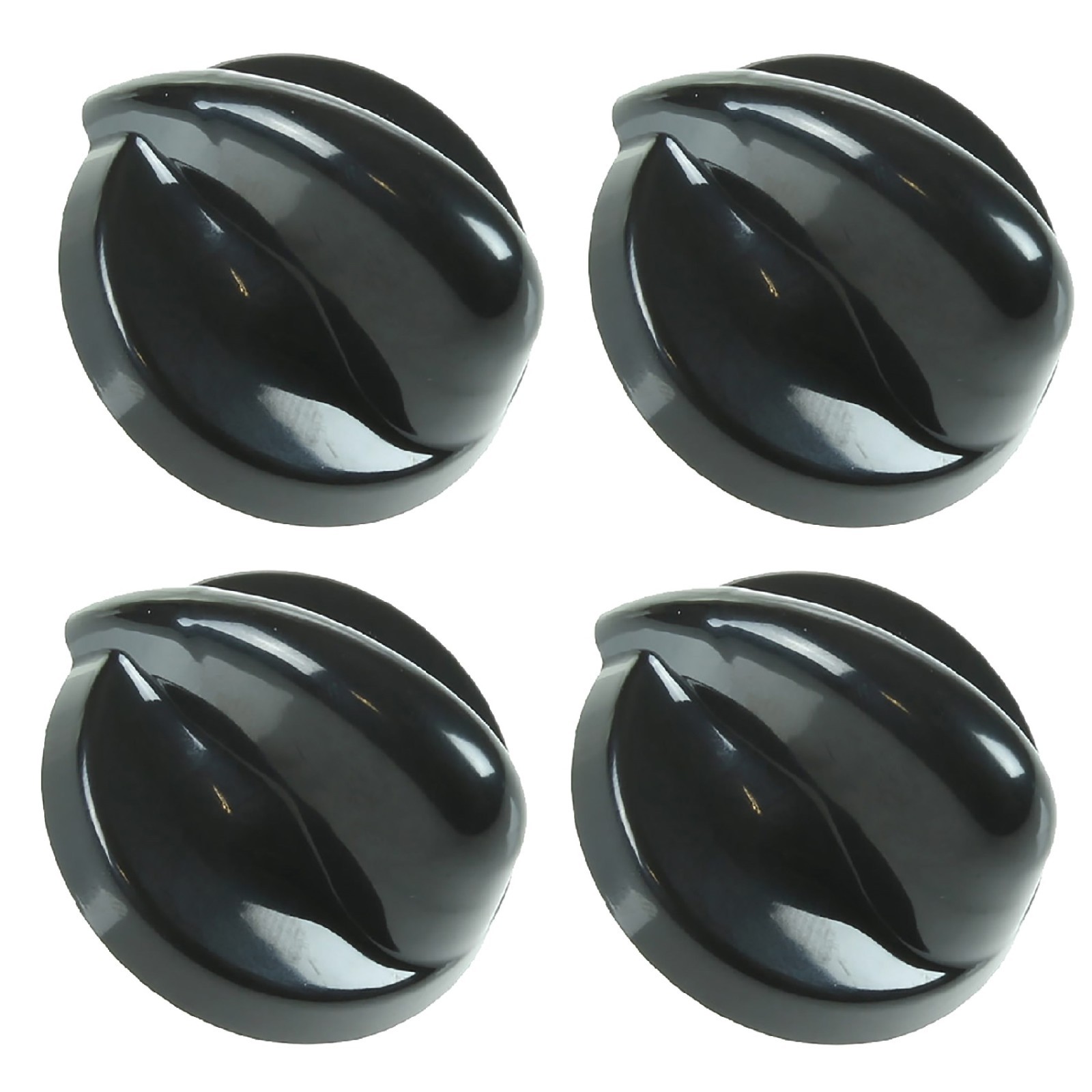 Oven Hob Cooker Control Knob Flame Switch Knobs Black For Belling x 4