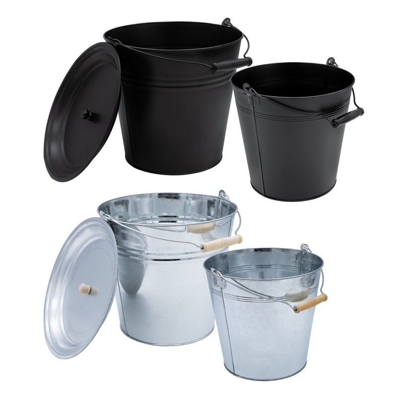 Garten Deko Metalleimer - 3 Farben / 2 GrÃ¶ÃEn - Zink Blech Eimer Pflanz KÃ¼Bel