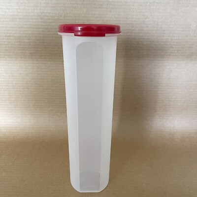 Tupperware Modular Mates Round #5 Container with Spaghetti Insert, Red Seal
