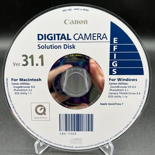 Canon Digital Camera Solution Disk 31.1 Replacement Macintosh Windows