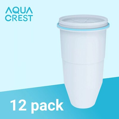 AQUA CREST Pitcher Water Filter Replacement for Zero Water  Filter ZR-017 (12 P)