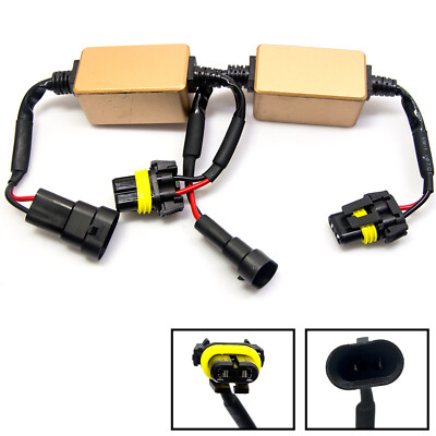 2pc 9005 9006 LED Canbus Anti-Flicker Flash Warning Error Free Canceller Decoder