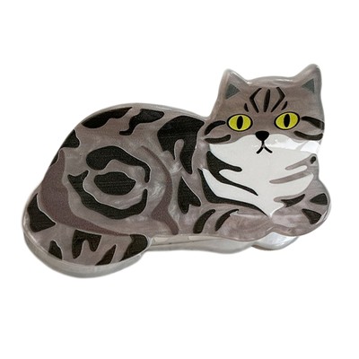 For Cat Shape Hair Claw Clips Acrylic Clips Cartoon Animal Ponytail Hold