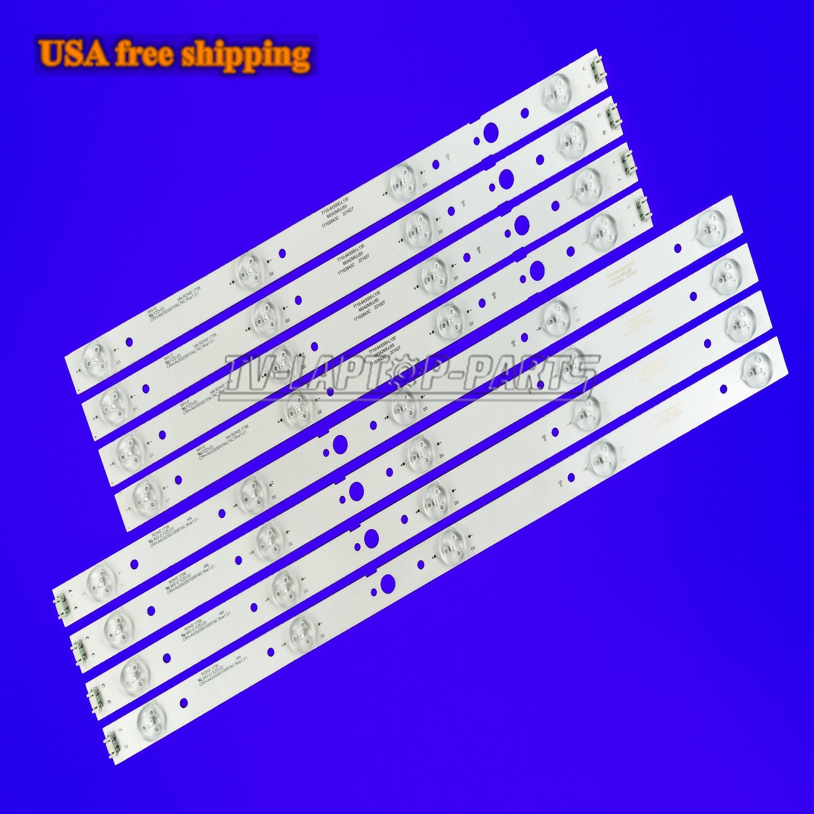 LG LEDストリップ 43UJ6300等  7個3本タイプ Amazon.com: WAHRE LED Backlight Strip Fit for LG 43UJ6300