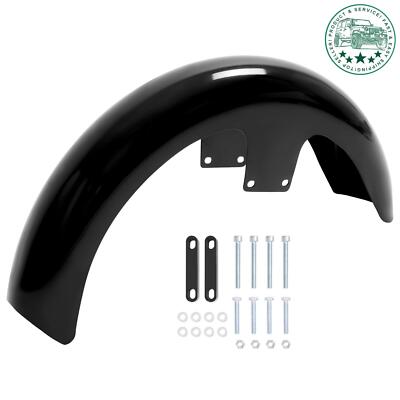 Vivid Black 21''Wrap Front Fender For Harley Touring Electra Street Glide Baggers