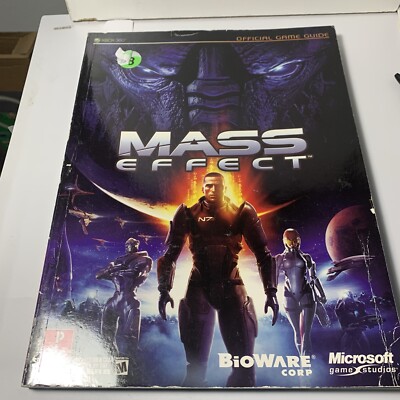 Mass Effect Prima Official Strategy Game Guide Xbox 360 With Attached Poster