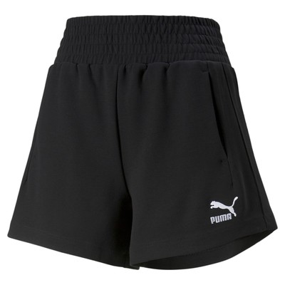 

Puma T7 High Waist Shorts Женские черные повседневные спортивные штаны 53571601, Черный, Puma T7 High Waist Shorts