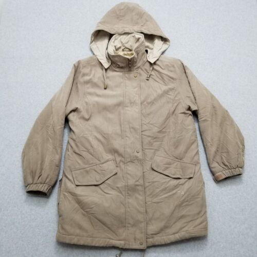 IZ Sport Jacket Womens Medium Brown Parka Full Zip Pockets IZ Sport Jacket Womens Medium Brown Parka Full Zip Pockets
