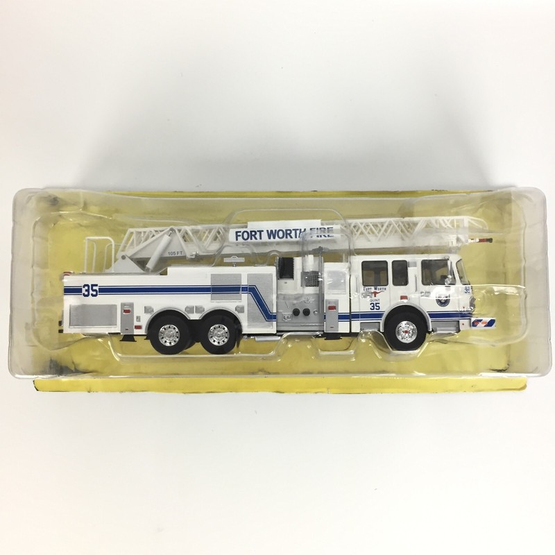 Camion De Pompiers Us Fire Leader Smeal 105 Fort Worth / Neuf Ixo Miniature