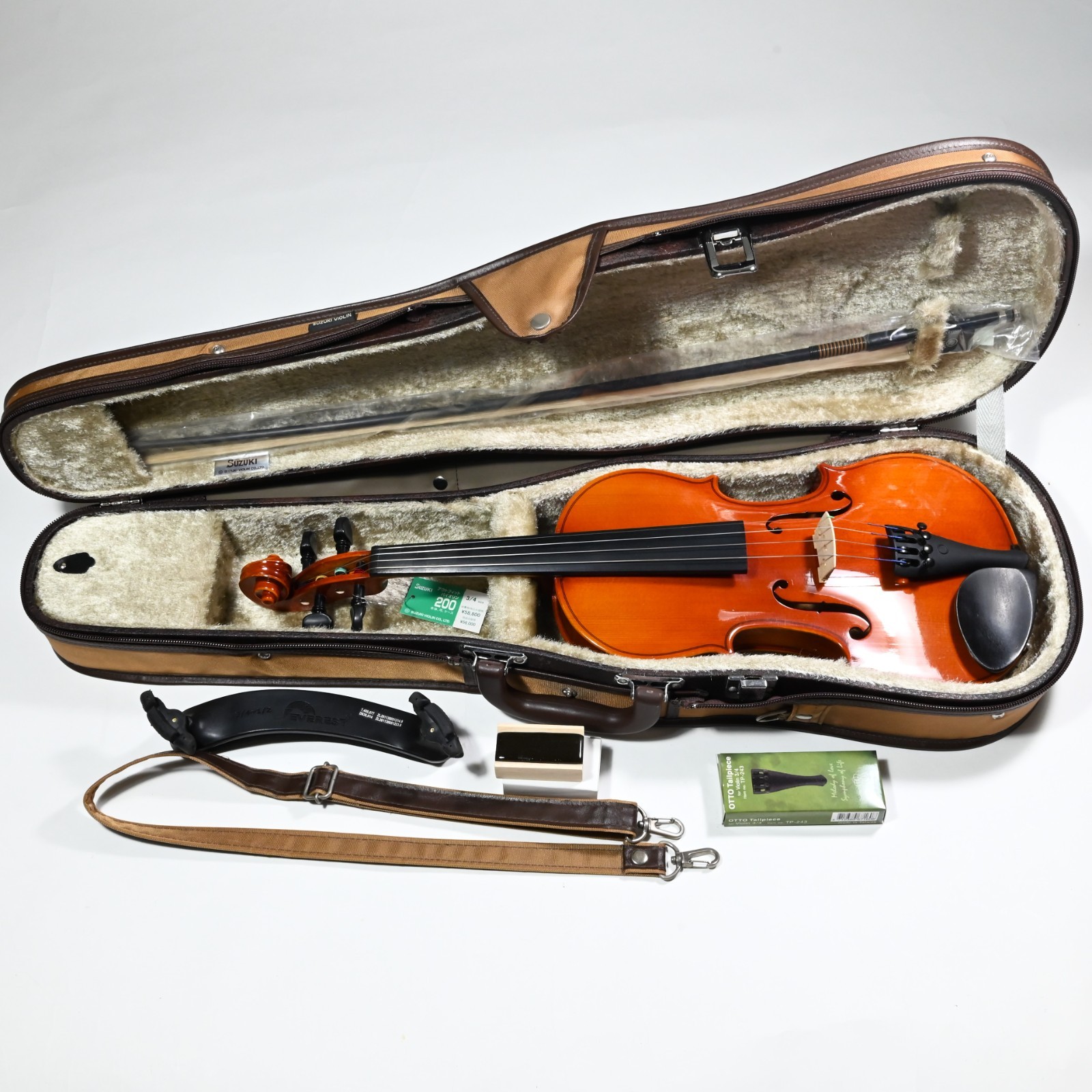 値下げ・SUZUKI バイオリン 3/4 N.200 3/4 Suzuki Violin No. 200 (Intermediate) Nagoya Japan 2007