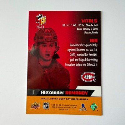 2020 Upper Deck Hockey Extended #HG-13 Alexander Romanov RC HoloGrFx