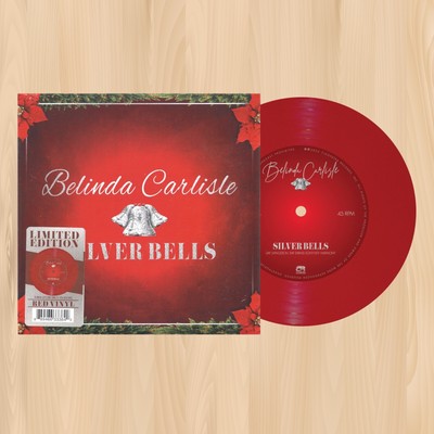 RED VINYL----  BELINDA CARLISLE Silver Bells 7'' RECORD Do You Hear What I   1203