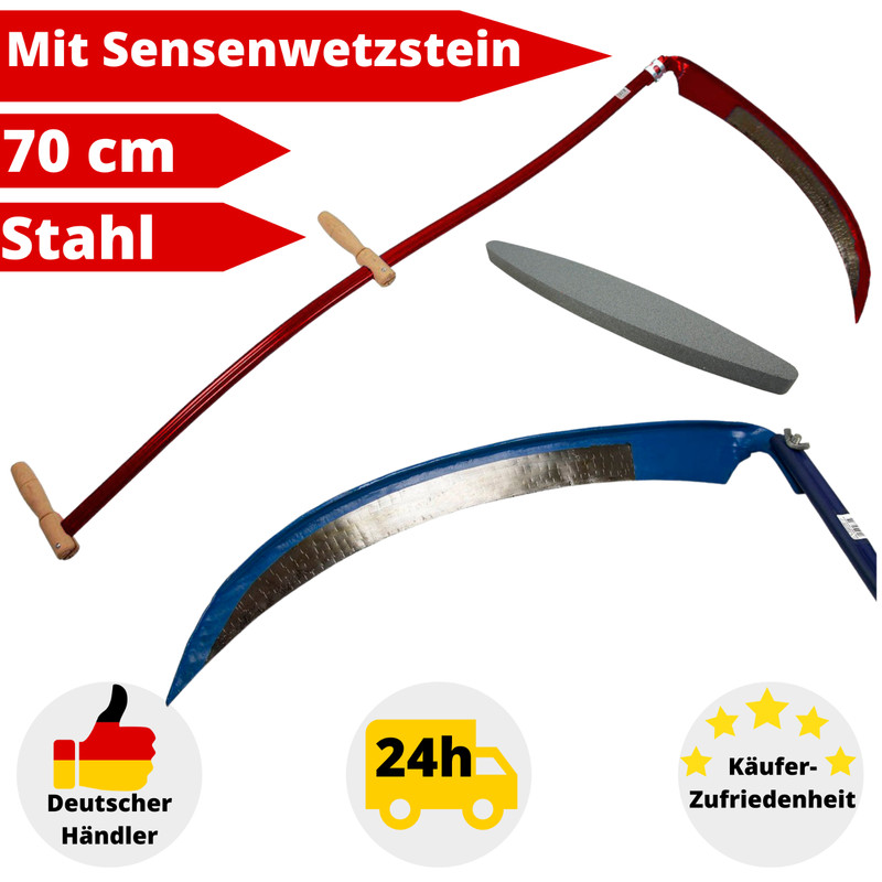 Klappsense 70cm Handsense Handsichel Gechmiedet Grassense Sensenbaum Gartensense
