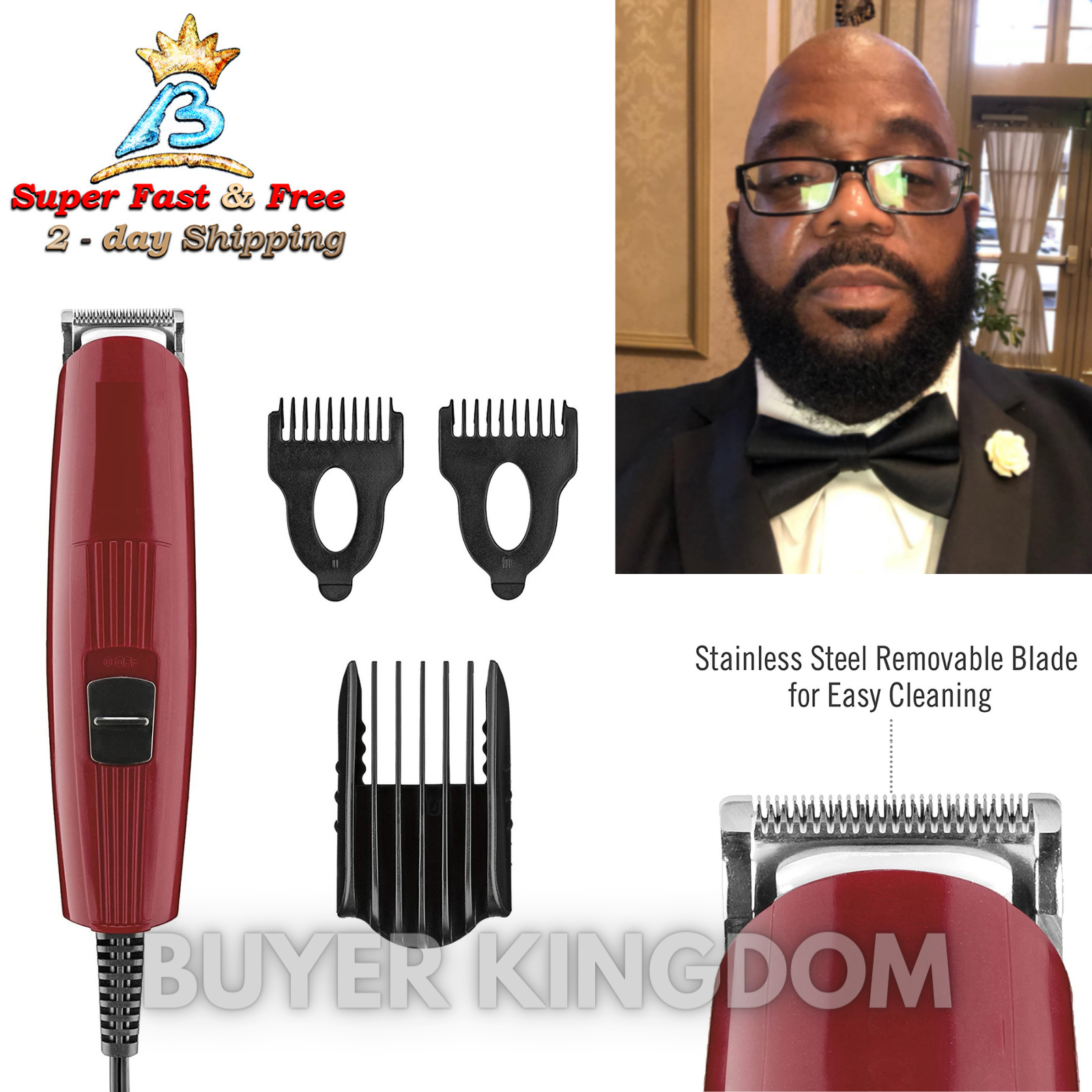 Electric Beard Shaver Mustache Shaving Machine Facial Hair Groomer Tool
