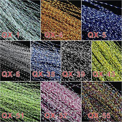 Fly Tying Material 10 Bags 30cm Lure Making Material Crystal Flash