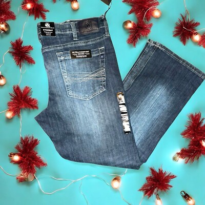 Mens Rock & Republic Denim Jeans Straight RN 130273 Size 42 34 Retro Y2K NWT