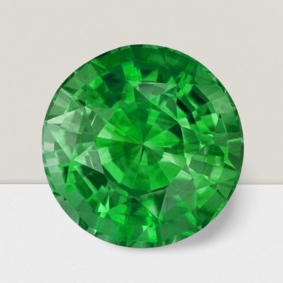 VVS Emerald Round Cut Loose Gemstone 10 mm - 3.54 Cts Gemstone