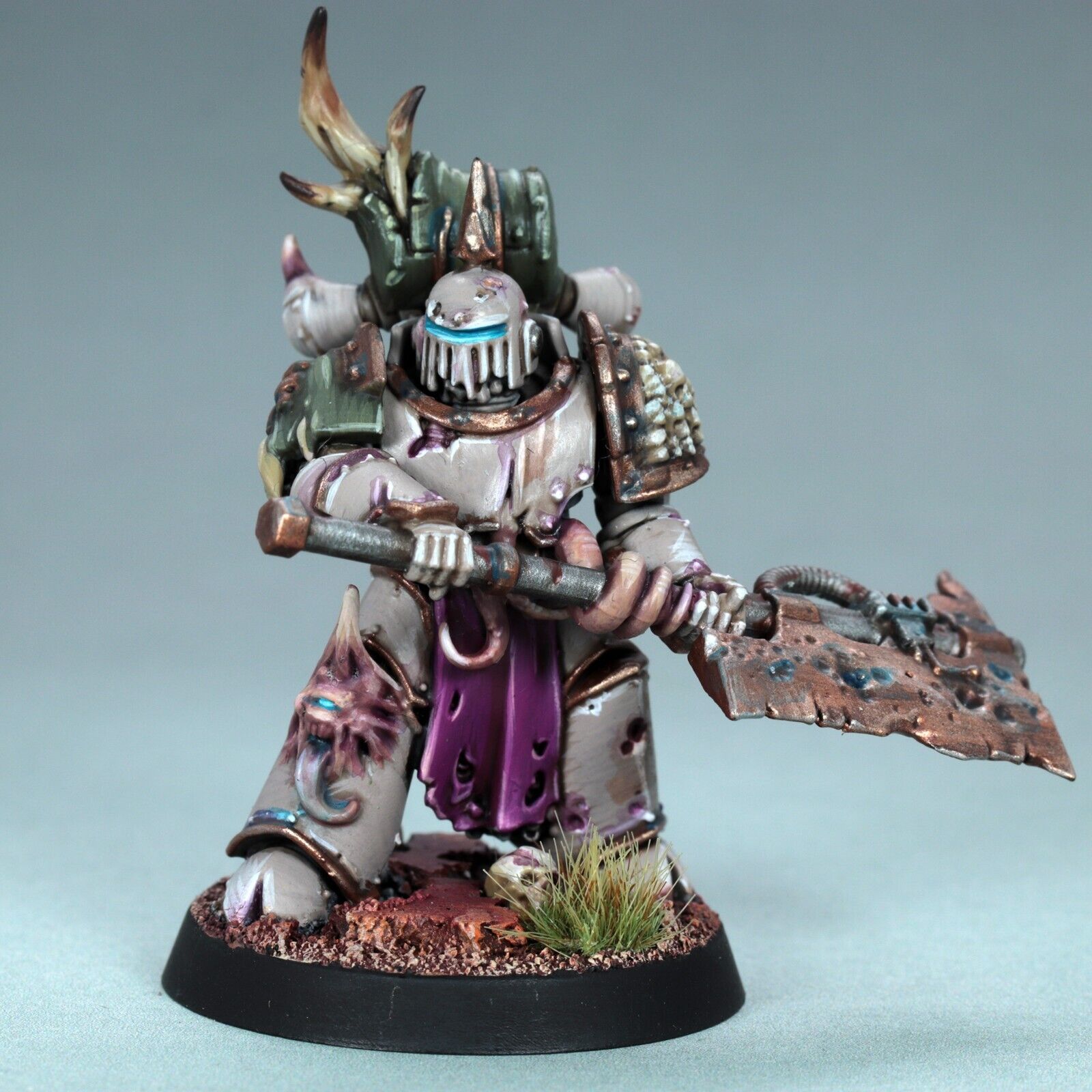 painted miniature death guard plague marine axe Nurgle warhammer 40k chaos wh40k painted miniature death guard plague marine axe Nurgle warhammer 40k chaos wh40k