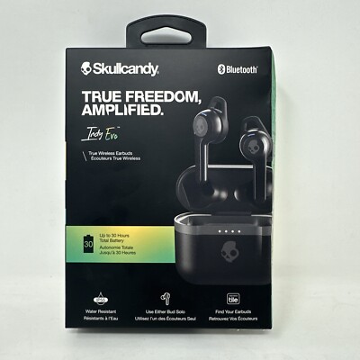 Skullcandy Indy Evo True Wireless Bluetooth Headphones - Black