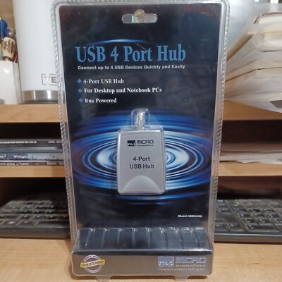Micro Innovations  Micro Mobile (USB204N) 4-Ports External Hub Grey in color
