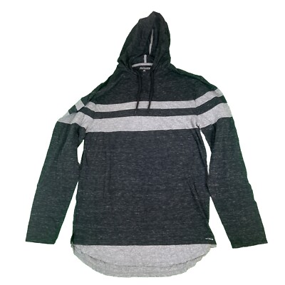 Ocean Current T-shirt Dark Gray Black Striped Shirt Hoodie Men s Size XX Large