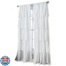 Curtainworks Flounced Ruffle Rod Pocket one Curtain Panel, 63 in, White