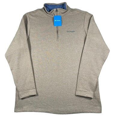 NWT $80 Columbia Great Hart Mountain III Half-Zip Pullover Delta Heather Mens LT