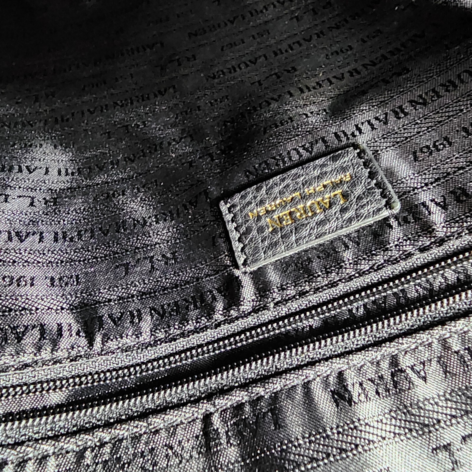 Lauren Ralph Lauren Stonegate Leather Satchel Women's Black Zip Top Closure - Picture 18 of 23