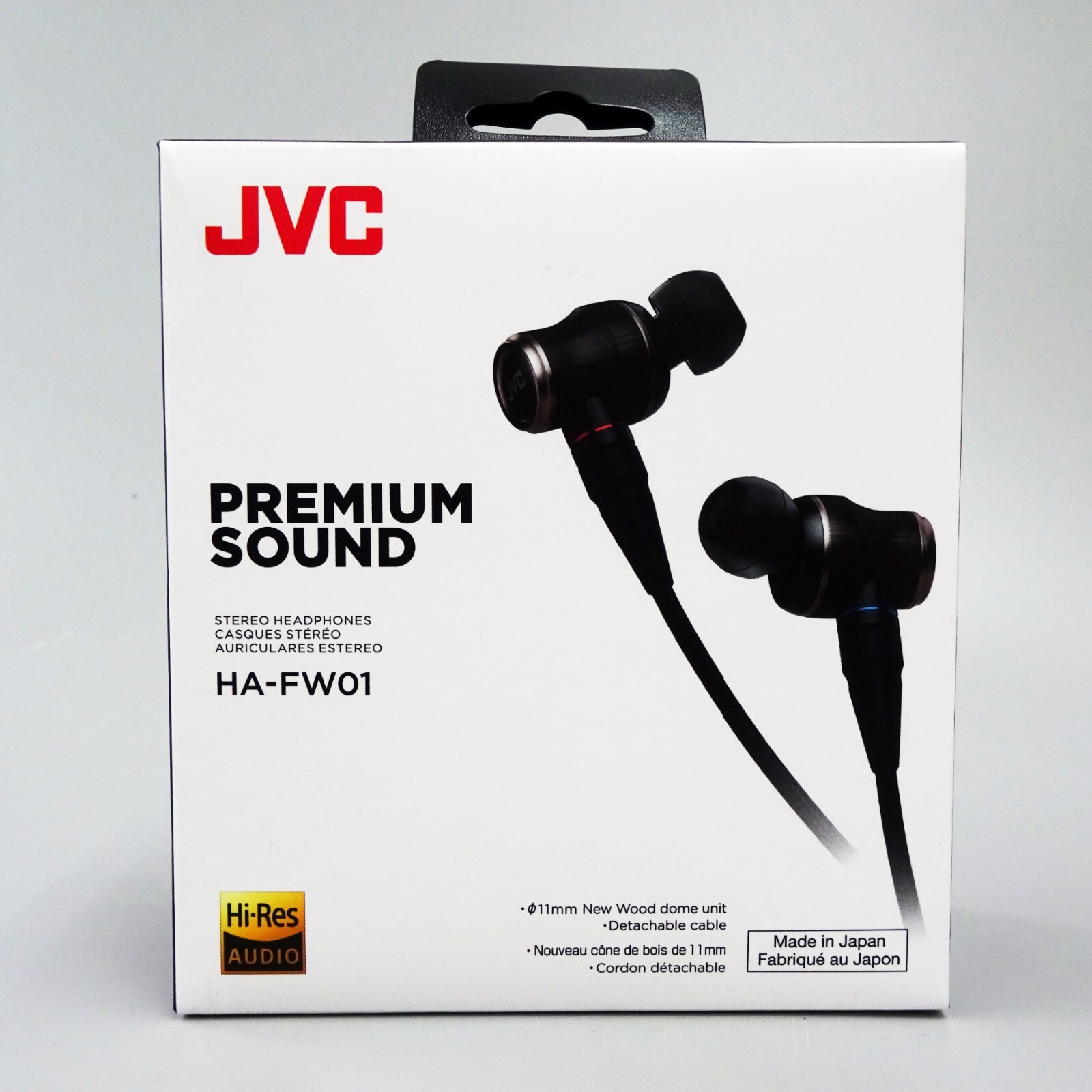 100円～◎JVC HA-FW01 WOOD イヤホン ハイレゾ対応イヤホン【動作確認 