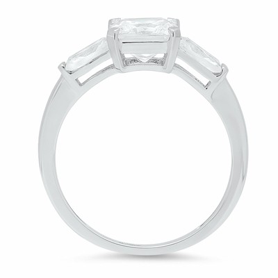 Pre-owned Pucci 1.62 Ct Emerald Baguette Solitaire Engagement Bridal Wedding Ring 14k White Gold In White/colorless