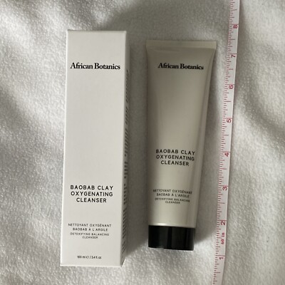 African Botanics Baobab Clay Oxygenating Cleanser 3.4oz / 100mL - NIB exp 5/2026