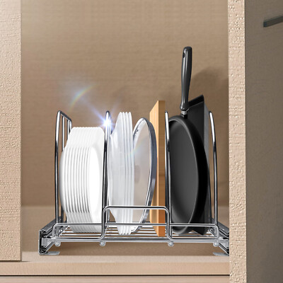 VEVOR 12" Pot and Pan Rack Pull Out Expandable Under Cabinet Organzier