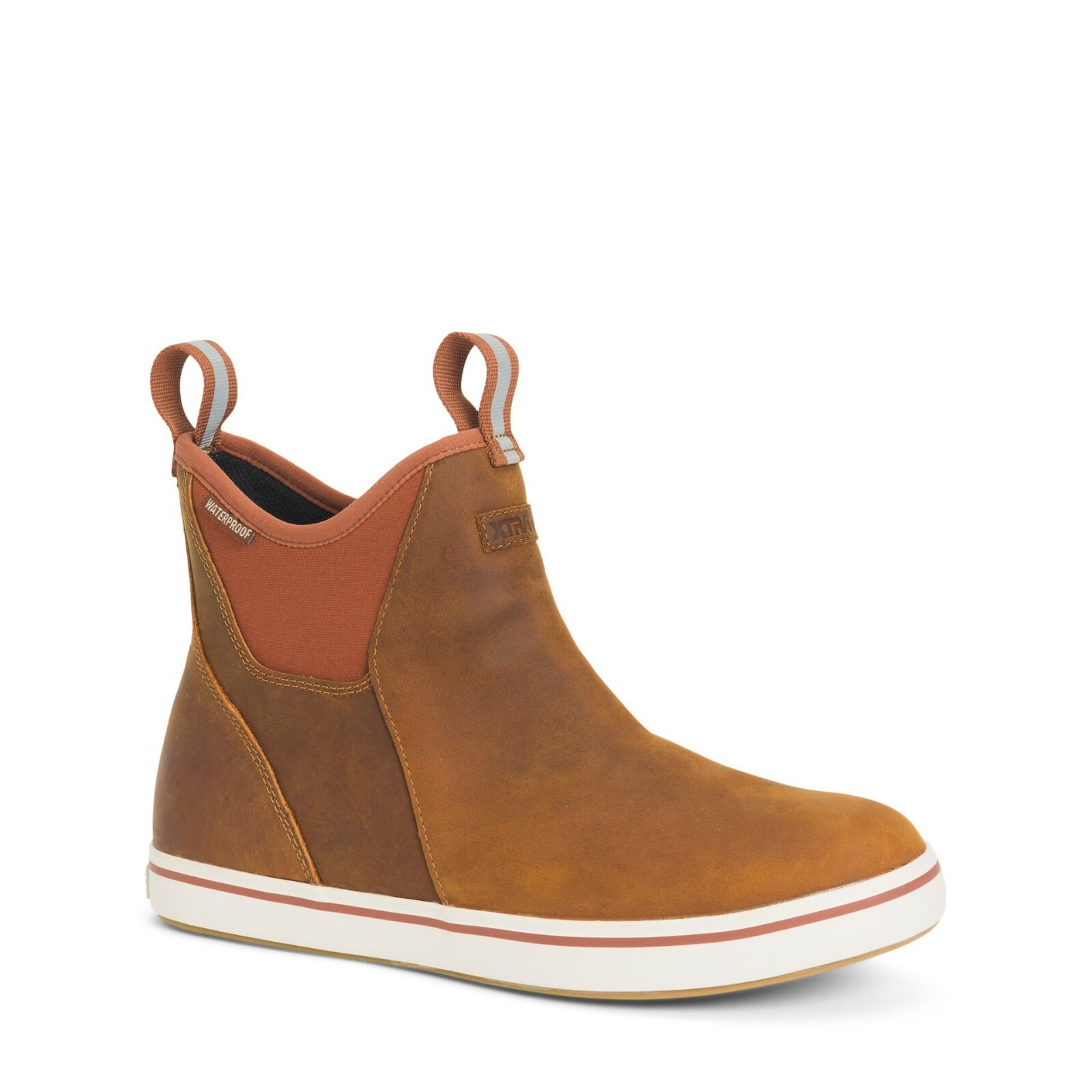 leather ankle deck boot