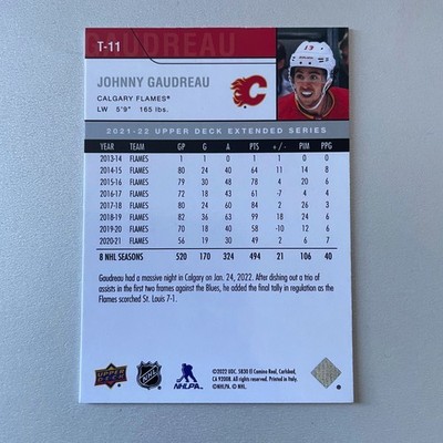 2021 Upper Deck Hockey Extended #T-11 Johnny Gaudreau Tribute