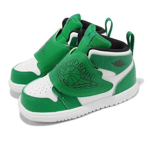 Nike Sky Jordan 1 TD Lucky Green White Детская обувь для малышей BQ7196-301