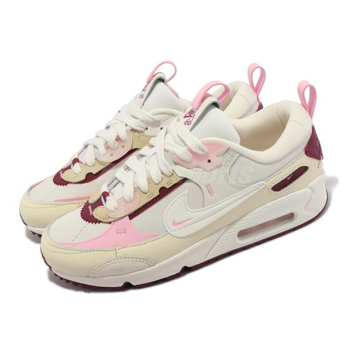 

Женские повседневные кроссовки Nike Wmns Air Max 90 Futura Valentines Day Sail Red FD4615-111, Цвет слоновой кости, Wmns Air Max 90 Futura