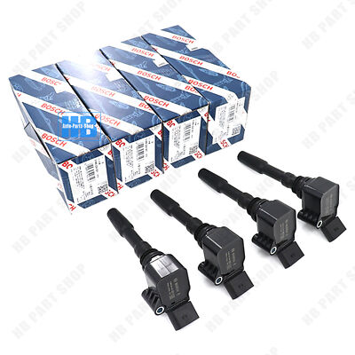 4x OEM Ignition Coils BOSCH For VW Audi Porsche 1.8 2.0 TFSI EA888 Gen3 CJX CHH