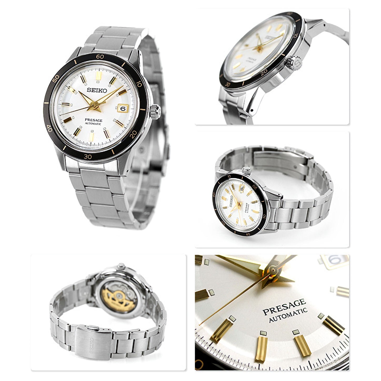 Pre-owned Seiko Presage Style 60's Series Srpg03j1 Automatic White Dial Men Watch Warranty
