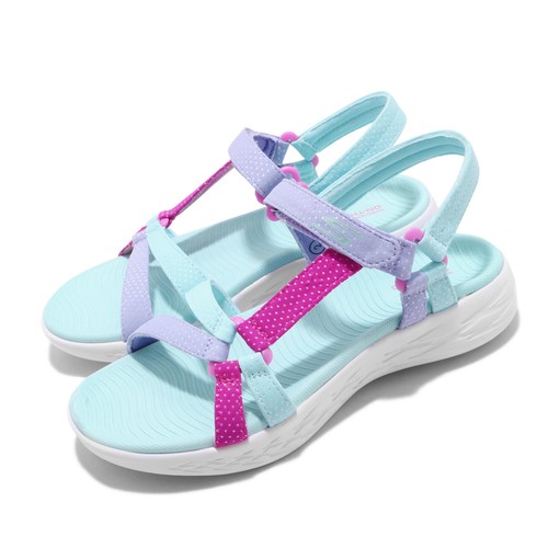 

Детские дошкольные сандалии Skechers On-The-Go 600-Summer Sense Aqua White 302117L-AQUA, Синий, On-the-go 600-summer Sense