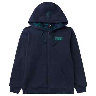 Neff Mens Distractor Fleece Zip-Up Navy Blue Hoodie NWT 2XL
