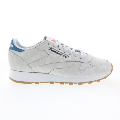 Мужские серые кроссовки Reebok Classic Leather HP9158 на шнуровке Lifestyle 8.5