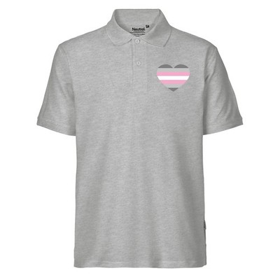 Herren Polo Shirt Demigirl Pride Flagge LGBTQ Herz Geschenkidee Demigirl Pride F